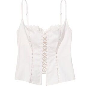 RARE Victoria's Secret White Cotton Corset